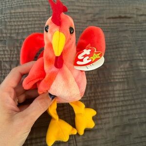 Ty Beanie Baby Original, Strut, 1996, with Tag, Rooster